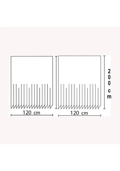 Zethome Jackline Banyo Duş Perdesi 0010 Kırmızı Çift Kanat 2X120X Kırmızı