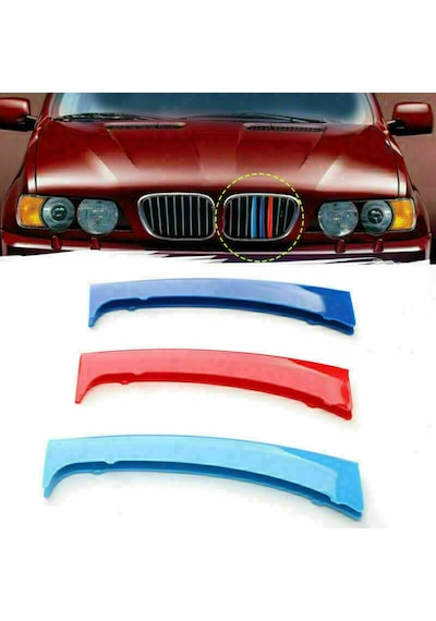 Bmw E39 1998-2004 Mavi Kırmızı Larcivert M/// Ön Panjur Şeridi