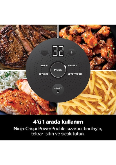 Ninja Crispi 4 in 1 1700 W Taşınabilir Cam Hazneli Pişirme Sistemi