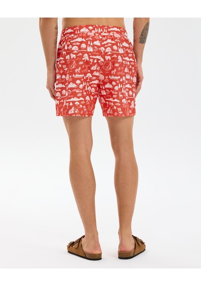 Skechers M 7 Inch Swimshort Erkek Kırmızı Deniz Şortu S2610132-0120 Kırmızı