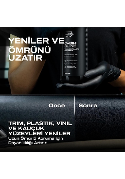 Nasiol Cabinshine Araç İçi Aksesuar Ve Plastik Parlatıcı,onarıcı-500 Ml-torpido Bakım Ve Yenileme, Araç Plastik Diğer