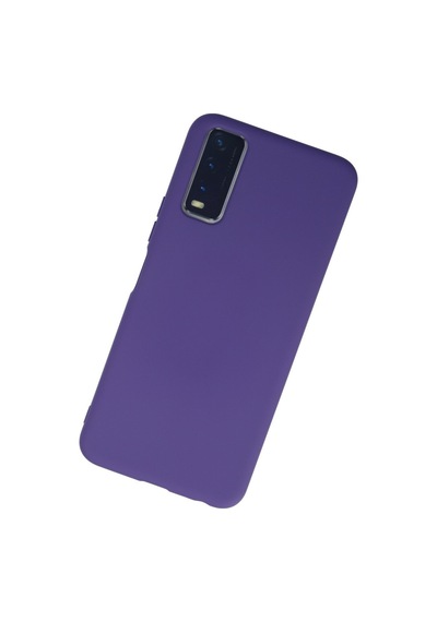 Vivo Y11s Uyumlu Kılıf Nano İçi Kadife Silikon - Mor