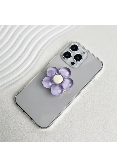 3d Çiçek Tasarımlı 3m Yapıştırmalı El Parmak Tutucu Cep Telefonu Tutacağı - Al5246 Model 1
