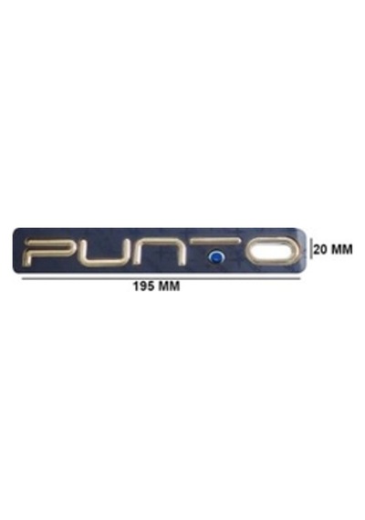 Fiat Uyumlu Punto Krom Yazı Mavi Noktalı 20 195 Mm