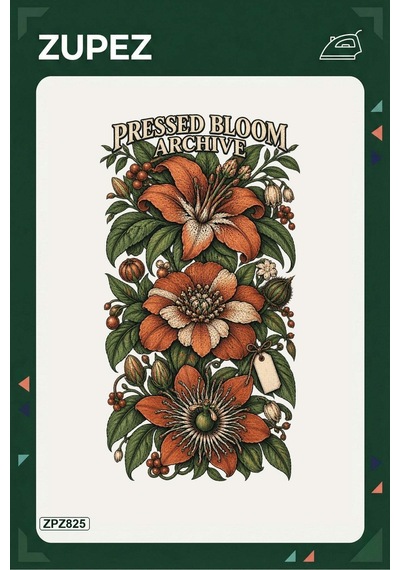Zpz825 Pressed Bloom Archive Ütüyle Uygulanabilir Transfer Baskı - 911529882