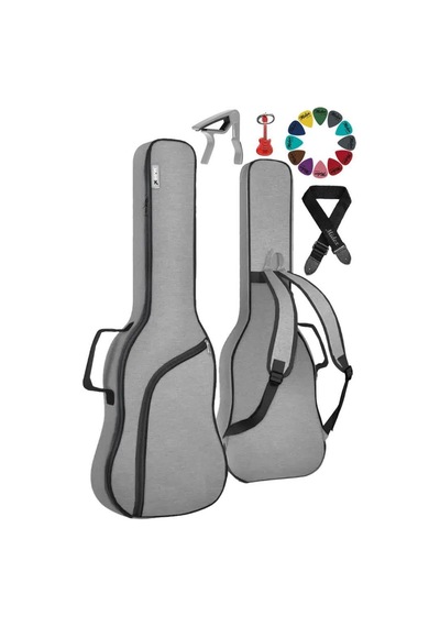 Midex Elc-40pak Case Elektro Gitar Çantası Gigbag Su Geçirmez Kalın Kılıf Çanta Askı Capo