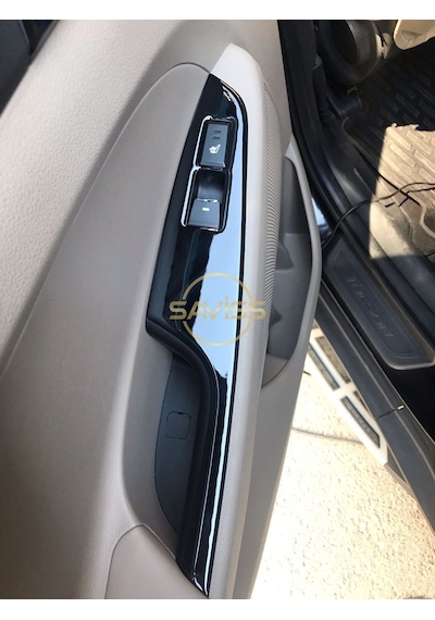 Hyundai Tucson 2015-2018 Konsol ve Trim Kaplama,Maun Kaplama  Parlak Siyah (Pianoblack)