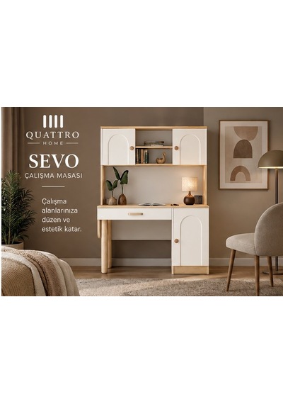 Sevo Kitaplıklı Çalışma Masası 120