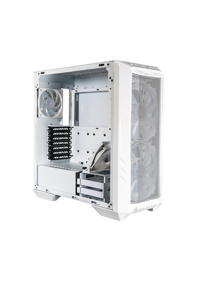 Cooler Master ARGB H500 WGNN S00 Temperli Cam USB-C 3.2 Mid Tower Kasa Beyaz