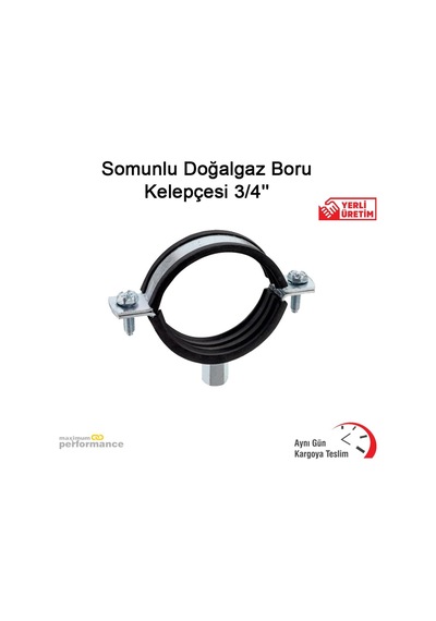 Somunlu Doğalgaz Boru Kelepçesi 3/4''''