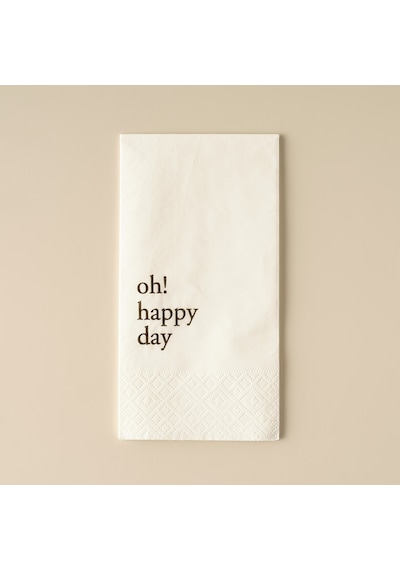 Bella Maison Oh Happy Day 100'lü Peçete Beyaz 33 x 33 CM Beyaz
