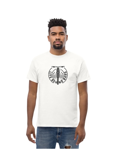 Wildstyle Life Behind Bars Bisiklet Gidon Esprili Bisikletçi Baskılı Unisex Bisiklet Yaka Pamuklu Tişört Beyaz