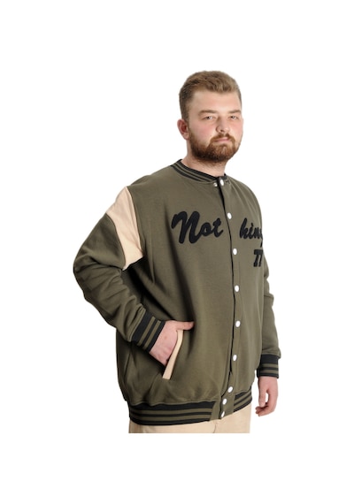 Mode Xl Büyük Beden Erkek Kolej Mont Nothing 23630 Haki Haki