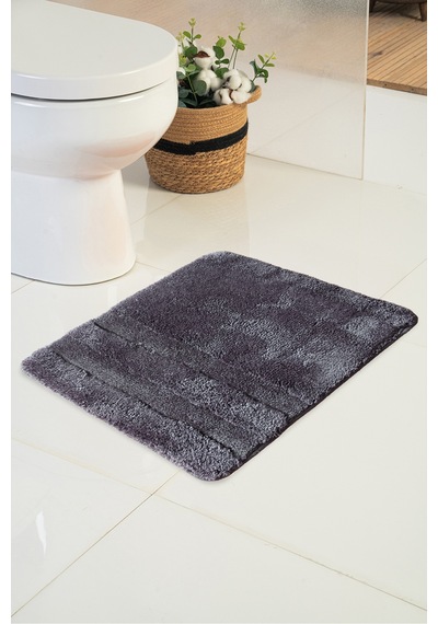Buççin Online Mağaza Akrilik Brinita Antrasit 55x50 Cm Banyo Paspası Akrilik Kalın 12 Mm + Siyah Çok Renkli