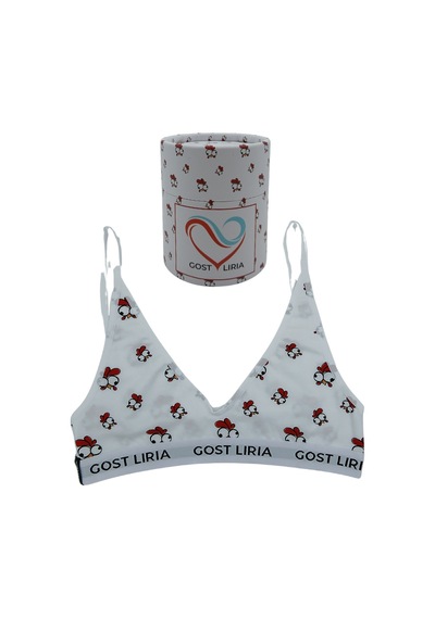 Gost Liria Chickeen Desenli Kadın Bralet Beyaz