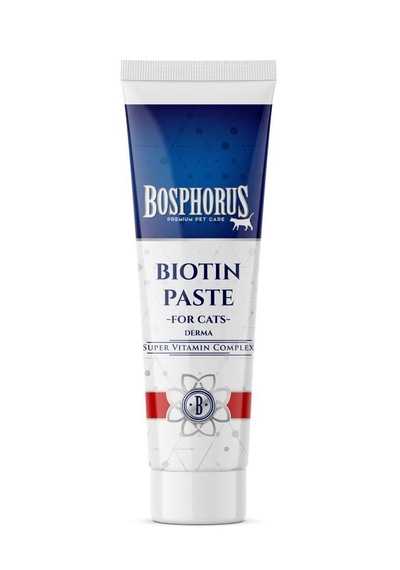 Bosphorus Kediler İçin Deri ve Tüy  Biotin Malt Macunu 100 G