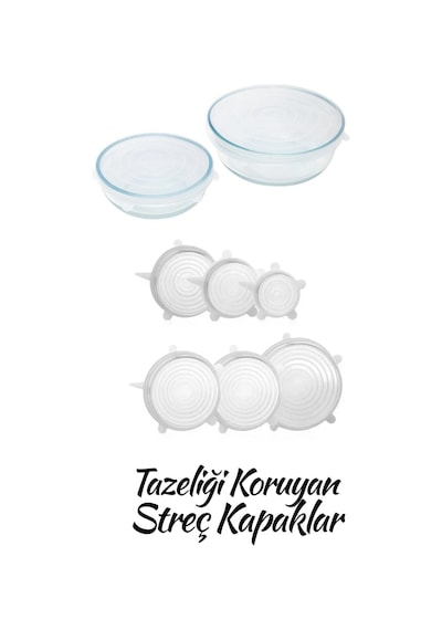 2 Boy Yuvarlak Kapak + 6 Lı Tencere Kupa Bardak Bonesi - 8 Parça Silikon Yuvarlak Borcam Kapağı Ve Streç Kapak Seti Beyaz 2 Boy Yuvarlak Kapak + 6 Lı Tencere Kupa Bardak Bonesi - 8 Parça Silikon Yuvarlak Borcam Kapağı Ve Streç Kapak Seti Beyaz