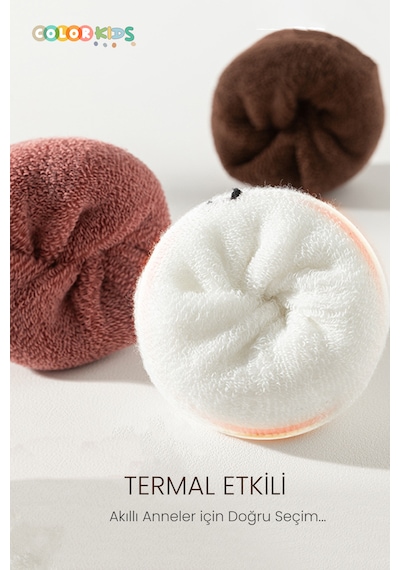 Color Socks 5 Çift Kışlık Erkek Çocuk Havlu Çorap Seti Isı Emici Çok Renkli