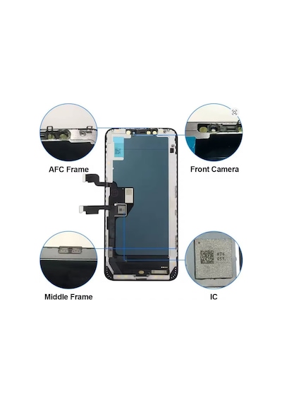 Apple iPhone Uyumlu Xs Max A Kalite Ön Lcd Ekran Dokunmatik Sıvı Bandı Kırılmaz Tamir Seti Set