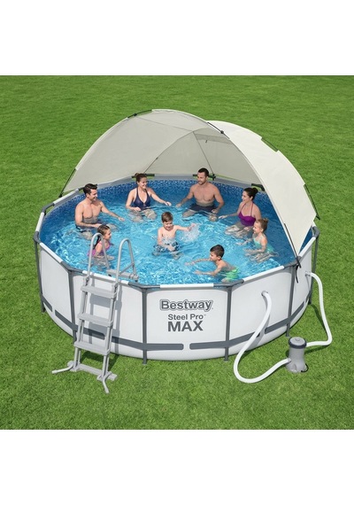 Bestway Steel Pro Max Gölgelikli Prefabrik Yer Üstü Çember Havuz Seti 366cm X 122cm 56420 Bw606