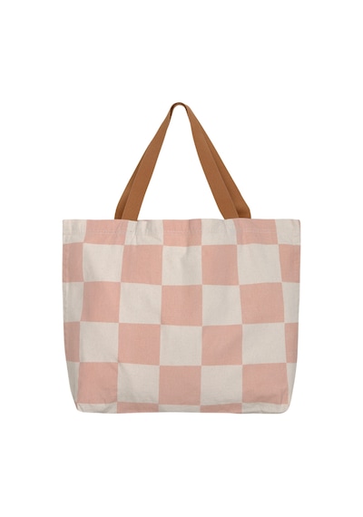 Lassig Plaj Çantası Gots Check Pattern Peach Sea Salt Pembe