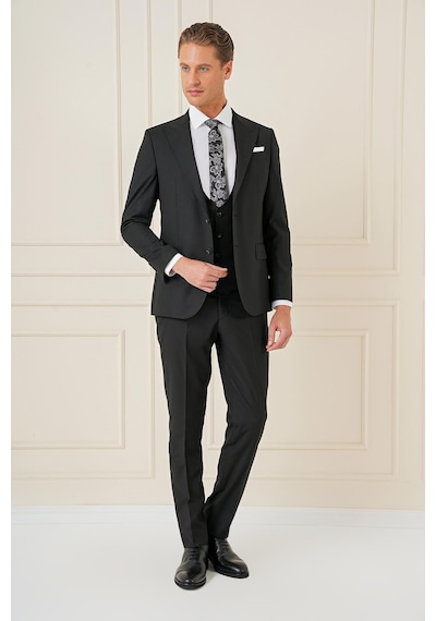Efor Tk 904 Slim Fit Siyah Spor Takım Elbise Siyah