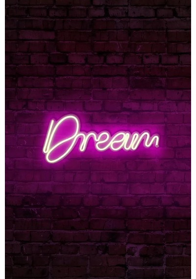 Dream - Led Dekoratif Duvar Aydınlatması Neon Duvar Yazısı Sihirli Led Mesajlar - N69