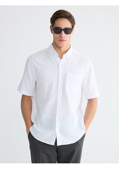 Lcwaıkıkı Classic Beyaz Regular Fit Poplin Erkek Basic Gömlek