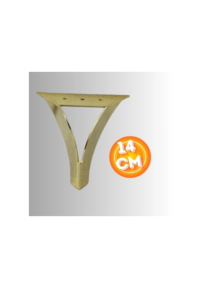 14 Cm Metal Damla Koltuk Ayağı Mobilya Ayağı Ünite Ayağı Konsol Ayağı Puf Berjer Ayağı Gold