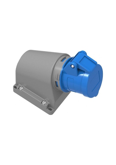 Bemis Bc1-1403-2535 3/16a 2p+e 220v Cee Norm Ip44 90 Derece Eğik Duvar Prizi