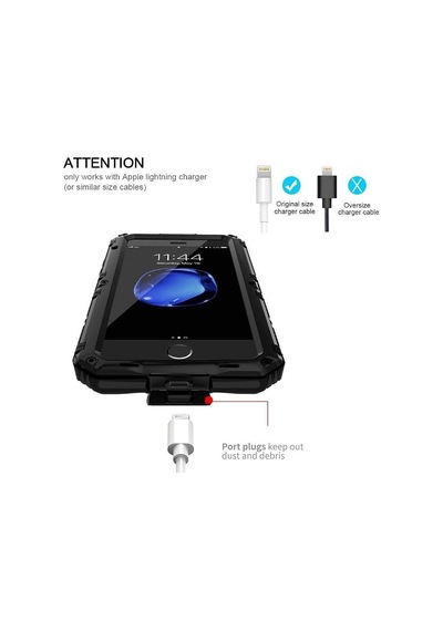 İphone 7 / 8 Uyumlu Ip68 Su Geçirmez Ve Darbeye Dayanıklı Zırh Kılıf