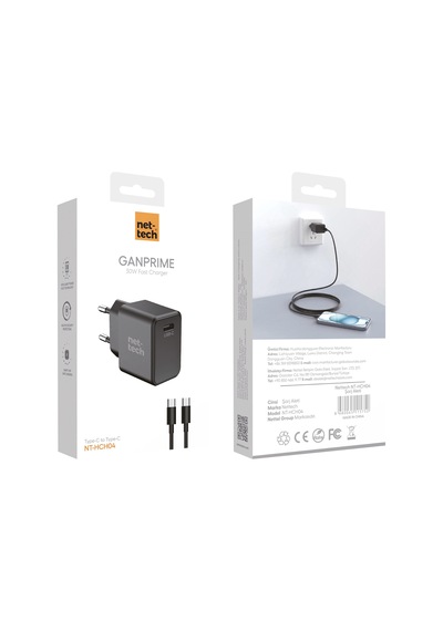 Nettech NT-HCH04 PD Ganprime 30 W Type-c Kablo + Şarj Cihazı