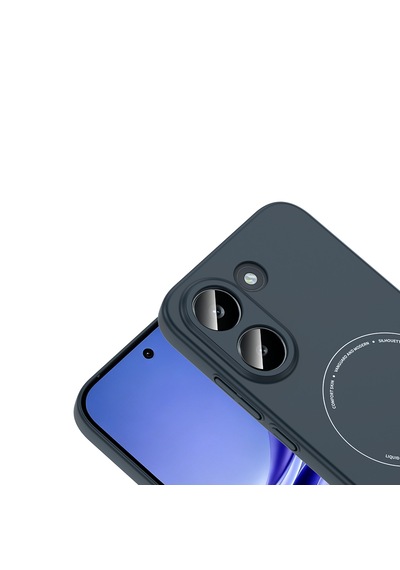 Xiaomi Poco X8 Pro Kılıf Mat Görünümlü Soft Pürüzsüz Yüzey M-safe Şarj Özellikli Kamera Korumalı Sert Kapak Lacivert