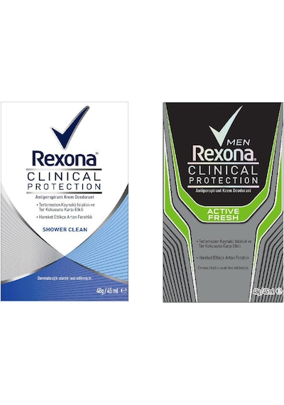 Rexona Clinical Protection Kadın + Erkek Stick Deodorant 2 x 45 ML