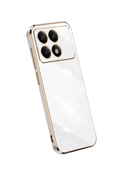 Xiaomi Poco X6 Pro Kılıf Volet Silikon - Beyaz Çok Renkli