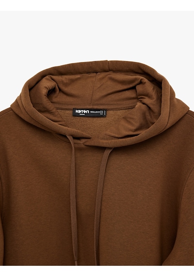 Koton Şardonlu Uzun Kollu Basic Kapşonlu Sweatshirt Kahverengi 6wam70015mk Kahverengi Koton Şardonlu Uzun Kollu Basic Kapşonlu Sweatshirt Kahverengi 6wam70015mk Kahverengi