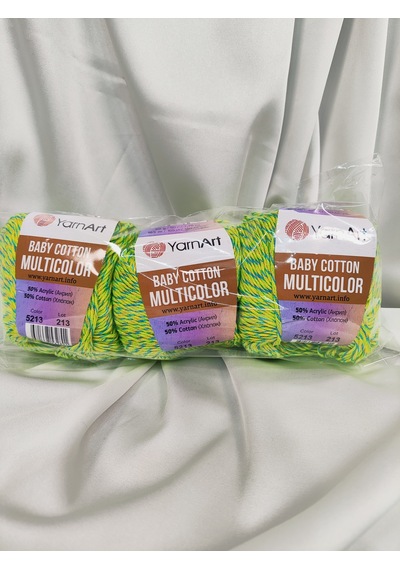 Baby Cotton Multicolor El Örgü İpi 3 Adet - 5213