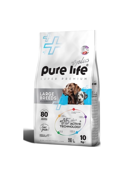 Pure Life Plus Kuzulu Büyük Irk Yetişkin Köpek Maması 10 KG