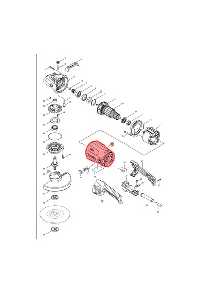 Makita GA7020 Motor Yuvası Ürün Kodu 154671-6