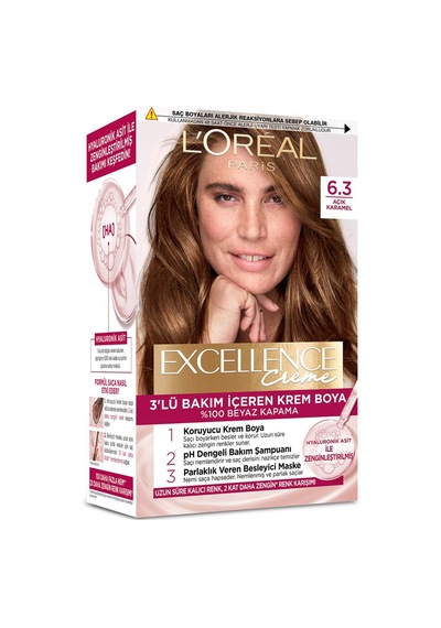 2 Adet Excellence Creme 6.3 Açık Karamel Saç Boyası