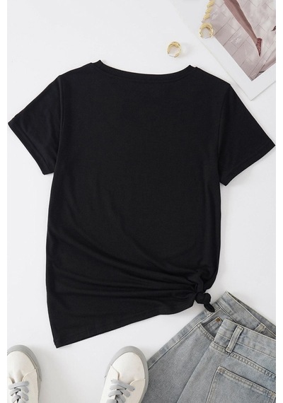 Uyguntarz Unisex Kafadar Ayılar Tasarım T-shirt Siyah