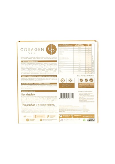 Tr Gold - Kırmızı Üzüm Aromalı İksir 5000 Mg Hidrolize Kolajen, Koenzim Q10, Hyaluronik Asit Ve Vitaminler 30