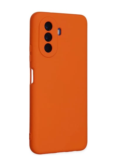 Huawei Nova Y70 Kılıf Nano İçi Kadife Silikon - Turuncu -