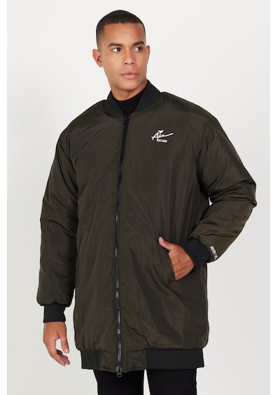 Ac&Co / Altınyıldız Classics Erkek Hakı Oversize Geniş Kesim Kolej Yaka Mont Haki
