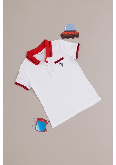 U.S. Polo Assn. Kız Çocuk Polo Yaka Tişört 50288680-vr013 Çok Renkli