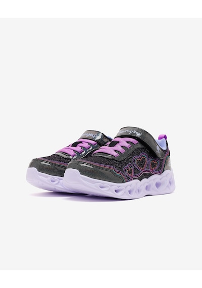 Skechers Heart Lıghts Büyük Kız Çocuk Siyah Işıklı Spor Ayakkabı 303736l Bkmt