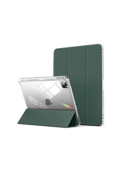 Apple Uyumlu iPad Pro 12.9 3./4./5./6. Nesil Kılıf Kalem Bölmeli Akrilik Şeffaf Ayrılabilir Case 2018-2022 Kılıf