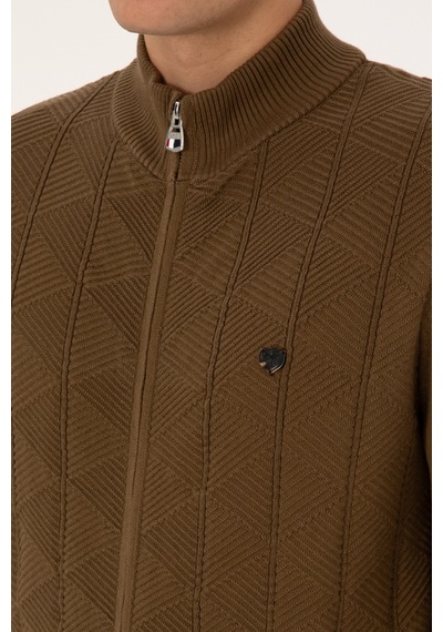 U.s. Polo Assn. Erkek Haki Hırka Triko 50315024-vr027 Hakı