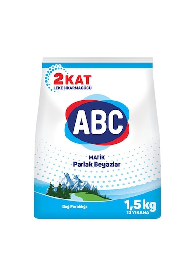 4 Adet Abc Matik Toz Deterjan 1,5 Kg Dağ Ferahlığı Beyazlar Diğer