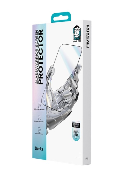 İphone 17 Pro Max Uyumlu Benks Glass Warrior Hd 0.3mm Cam Ekran Koruyucu Uygulama Aparatlı Şeffaf